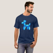 Blue Balloon Animal Dog T-shirt (Voorkant volledig)