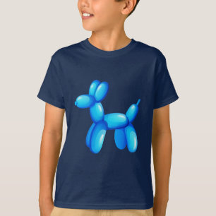 Blue Balloon Animal Dog T-shirt