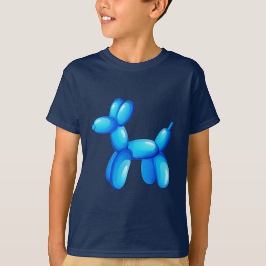 Blue Balloon Animal Dog T-shirt (Voorkant)