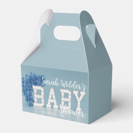 Blue Balloon Arch Baby shower Favor Box Bedankdoosjes (Voorkant Zijde)