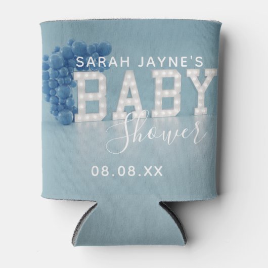 Blue Balloon Arch Baby shower Favor Koelbox Blikjeskoeler (Voorkant)