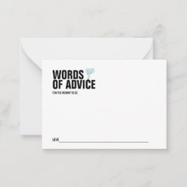 Blue Balloon Baby shower Mammie Advice Kaart