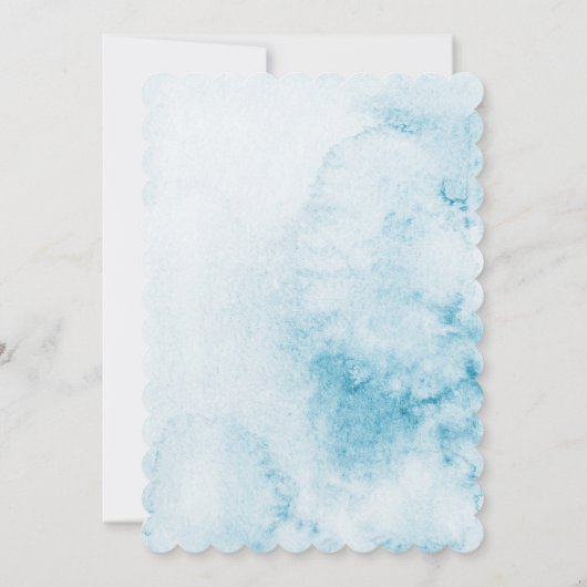 Blue Balloon Birthday Uitnodigingen voor jongen (Achterkant)