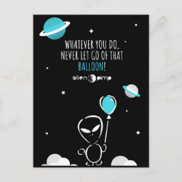 Blue Balloon Briefkaart beroemd gemaakt door Alien