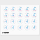 Blue Balloon Dog Party voor Sticker (Vel)