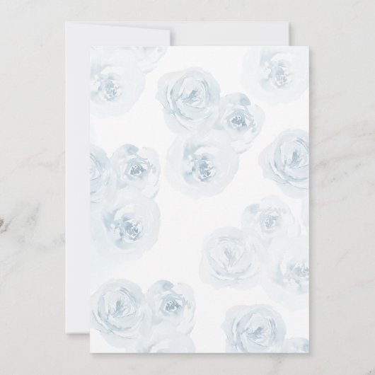 Blue Balloon Elephant Baby shower Kaart (Achterkant)