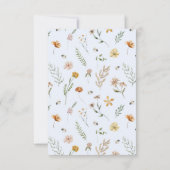 Blue Balloon Floral Baby shower bedankje Kaart (Achterkant)