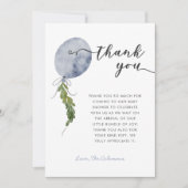 Blue Balloon Garland Baby shower Bedankkaart (Voorkant)