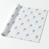 Blue balloon Gift Wrapping Cadeaupapier  (Uitgerold)
