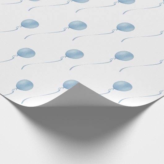 Blue balloon Gift Wrapping Paper - Cadeaupapier (Hoek)