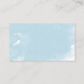 Blue Balloon Greenery Baby Shower Diaper Raffle Informatiekaartje (Achterkant)