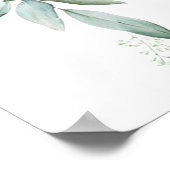 Blue Balloon Greenery Baby shower Take One Favors Poster (Hoek)