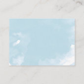 Blue Balloon Greenery Books For Baby Shower Informatiekaartje (Achterkant)