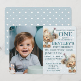 Blue Balloon Hedgehog Celebration Kaart