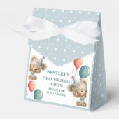 Blue Balloon Hedgehogs Celebration Bedankdoosjes (Voorkant Zijde)
