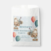 Blue Balloon Hedgehogs Celebration Bedankzakje (Voorkant)