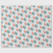 Blue Balloon Hedgehogs Celebration Cadeaupapier (Vlak)