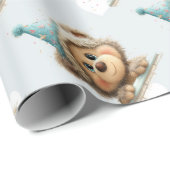 Blue Balloon Hedgehogs Celebration Cadeaupapier (Rol Hoek)