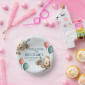 Blue Balloon Hedgehogs Celebration Papieren Kommen (Feest)