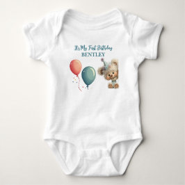 Blue Balloon Hedgehogs Celebration Romper