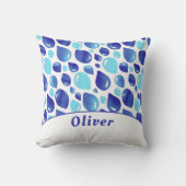 Blue Balloon Pattern Boy Name Kinder Decor Kussen (Voorkant)