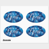 Blue Balloon Stickers en Envelope Seals Sjabloon (Vel)