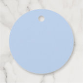 Blue Balloon Waterverf Baby shower dank u Bedankjes Labels (Achterkant)