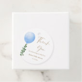 Blue Balloon Waterverf Baby shower dank u Bedankjes Labels (In situ)