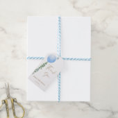 Blue Balloon Waterverf Baby shower dank u Cadeaulabel (Met Touw)