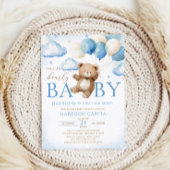 Blue Balloon We kunnen nauwelijks wachten op Baby  Kaart