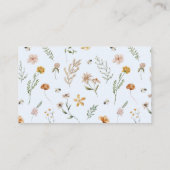 Blue Balloon Wildflower Luier Raffle Baby shower Informatiekaartje (Achterkant)