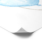 Blue Balloons Baby shower Boy Welkomstteken Poster (Hoek)