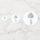 Blue Balloons Baby shower Confetti (Voorkanten)