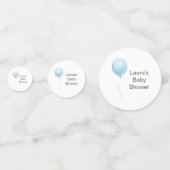 Blue Balloons Baby shower Confetti (Achterkanten)