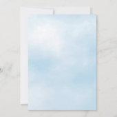 Blue Balloons Baby shower Invitation Kaart (Achterkant)