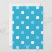 Blue Balloons Baby shower Invitation Kaart (Achterkant)