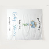Blue Balloons Baby shower Wandkleed (Voorkant (horizontaal))