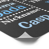 BLUE BALLOONS BIRTHDAY CHALKBOARD POSTER (Hoek)