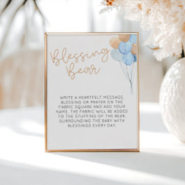 Blue Balloons Blessing Beer Poster