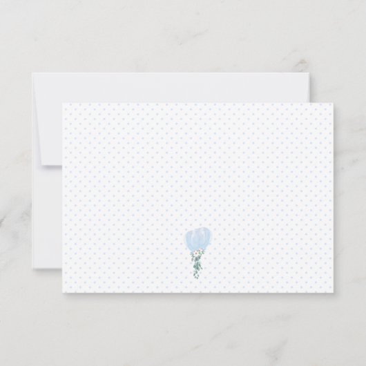 Blue Balloons Boeken voor baby aanvraagkaart Kaart (Achterkant)