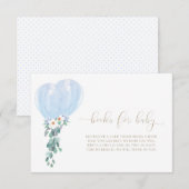 Blue Balloons Boeken voor baby aanvraagkaart Kaart (Voorkant / Achterkant)