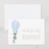 Blue Balloons Boeken voor Baby Verlangkaart Kaart (Voorkant / Achterkant)