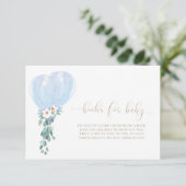 Blue Balloons Boeken voor Baby Verlangkaart Kaart (Staand voorkant)