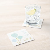 Blue Balloons Boy Baby Shower Kartonnen Onderzetters (Insitu)