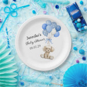 Blue Balloons Boy Baby shower Papier Bord (Feest)