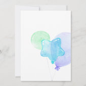Blue Balloons Boy First Birthday One 1st Birthday Kaart (Achterkant)