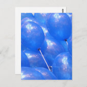 Blue Balloons Custom Briefkaart (Voorkant / Achterkant)