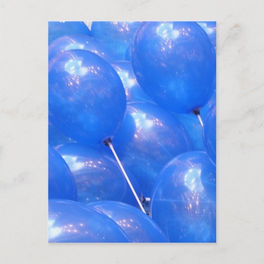 Blue Balloons Custom Briefkaart (Voorkant)