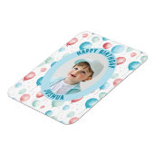 Blue Balloons Happy Birthday Foto Magneet (Linkerzijde)