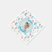 Blue Balloons Kids Verjaardagsfoto Servet (Hoek)